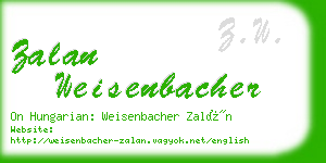 zalan weisenbacher business card